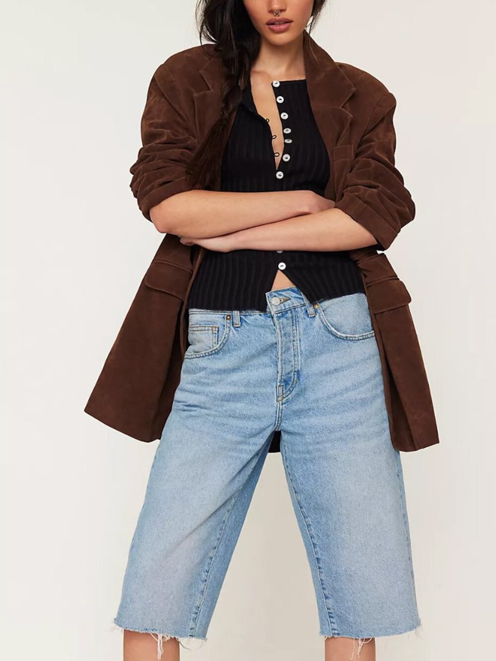 Free People Oversized Brown Blazer - Picture 12 of 13